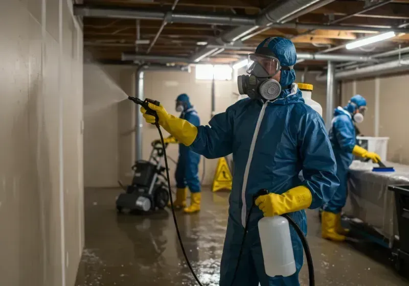 Basement Sanitization and Antimicrobial Treatment process in Cromwell, CT